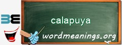 WordMeaning blackboard for calapuya